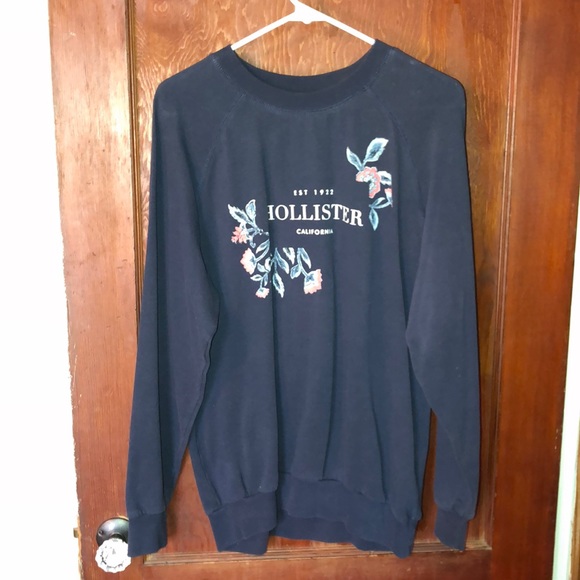 Hollister Sweatshirt Sweater Floral - Picture 1 of 3